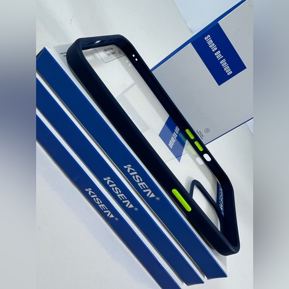 KISEN - 4PC Simple But Unique iPhone 12 Pro Max Case In Navy Blue/Clear NIB - Picture 3 of 9